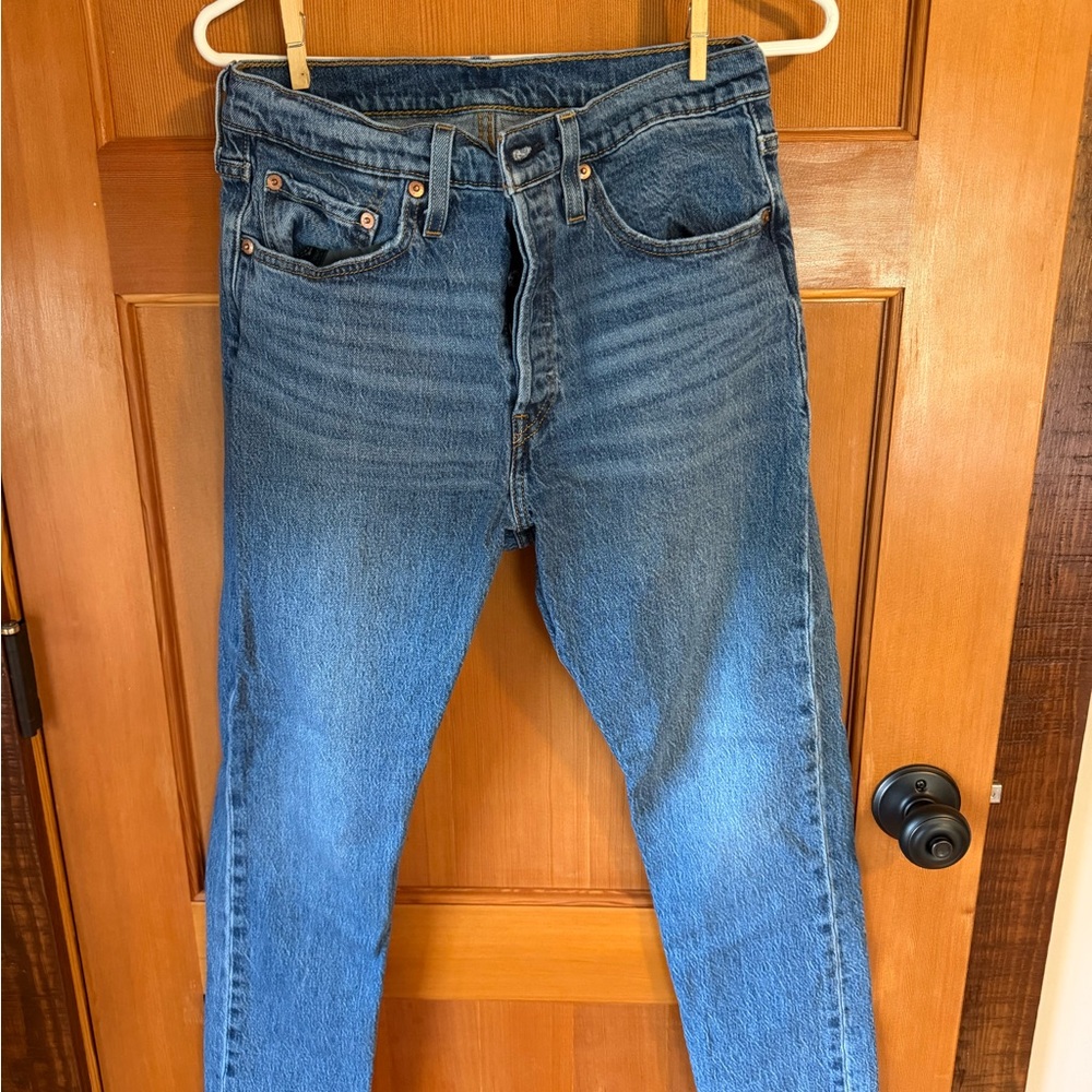 Levi's 501 S Faded Blue Button Fly Jeans Size 28